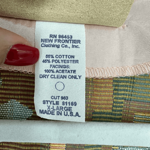 Vintage New Frontier Womens XL Vest Coquette Cowgirl Western  Cream Pink Boho - Picture 4 of 8